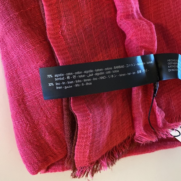 - Linen scarf pink - Picture 5 of 6